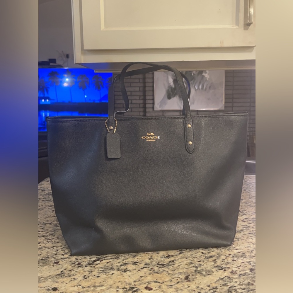 Midnight slate Coach Tote bag